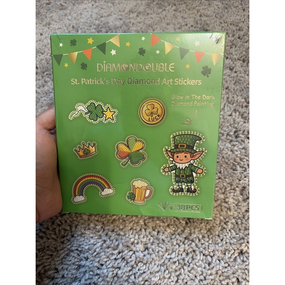 Diamondouble St. Patrick’s Day Diamon Art Stickers 38 PCS